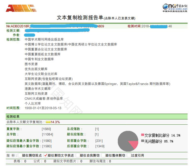 知网检测系统报告单论文查重「自助检测」24小时官方